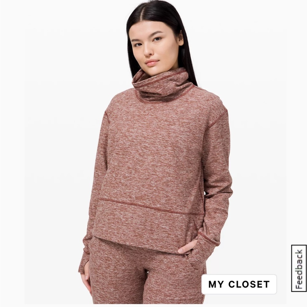 Lululemon Mock Neck Pullover/ Heathered Savannah/ Size 6